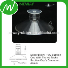 PVC Material Micro 42mm Suction Cup with Thumb Tacks